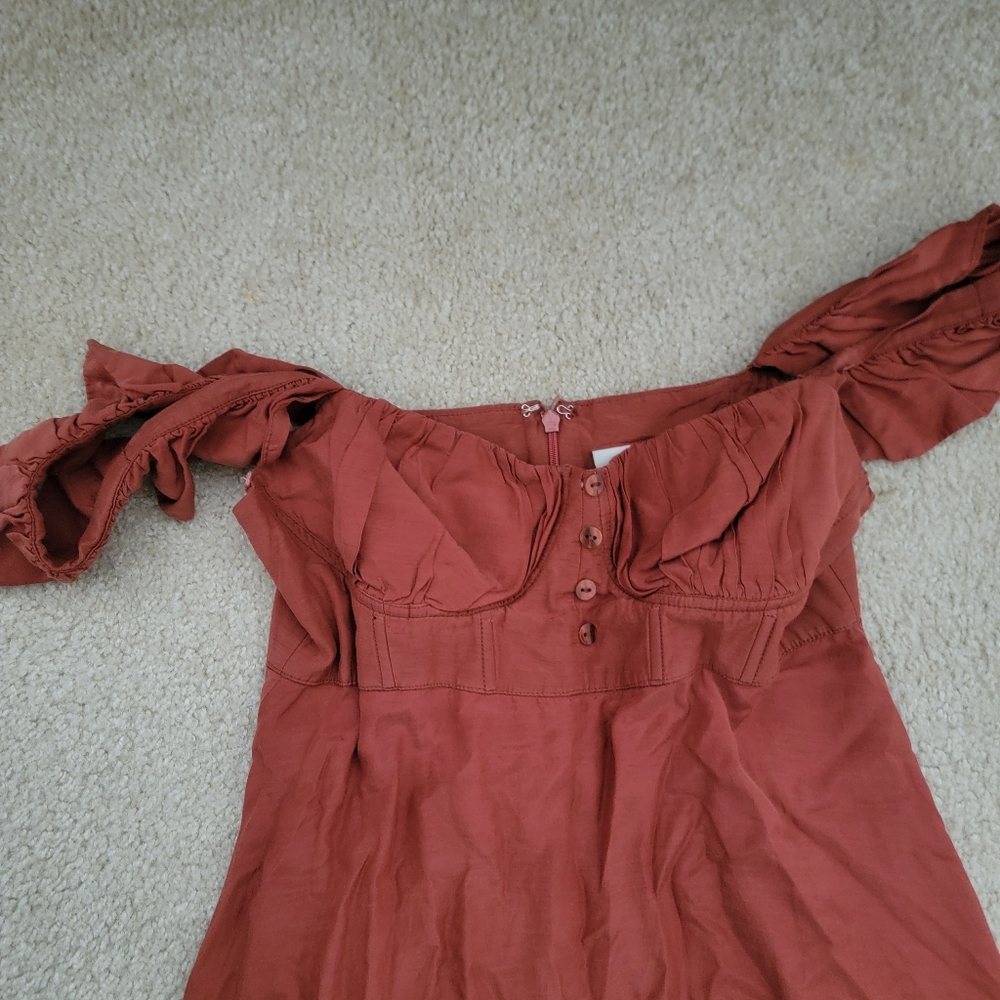 FARM Rio Ruffle Strap Dress Medium EUC - Picture 4 of 12